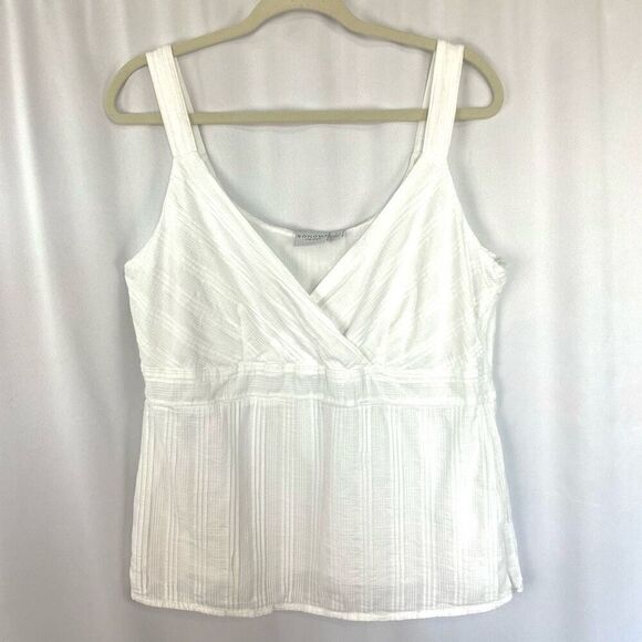 Sonoma Tops - 100% Cotton White Sleeveless Top Sonoma Women’s XL Boho Side Zip